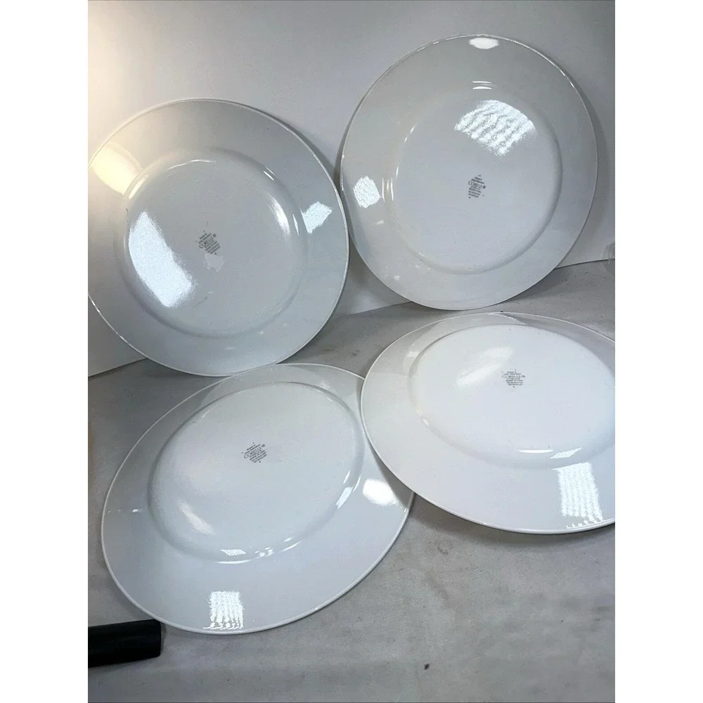 VTG Corelle Impressions Watercolors Dinner plates  Lot of 4 Vitrelle 10-7/8